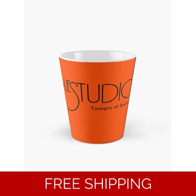 Tall mug Le Studio Orange Black logo TOS Black